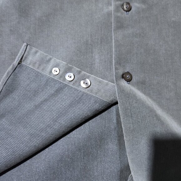 Eccolo Shirt Men's Size Large Button Down Long Sleeve 16-16 1/2 Neck Taupe - Picture 9 of 11